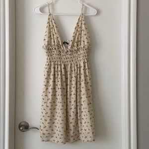 BEIGE FLORAL SHEIN DRESS - sz L